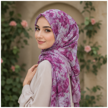 Blush Bloom Printed Premium Hijab