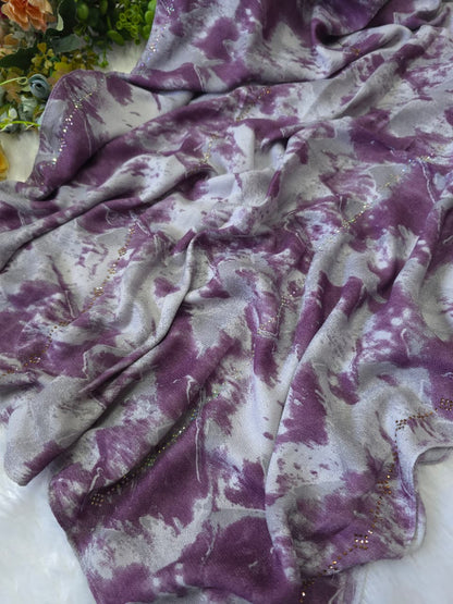 Lavender Bloom Printed Premium Hijab